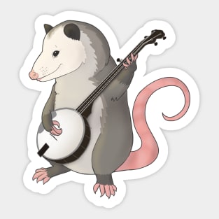 Banjo playing possum dude Sticker